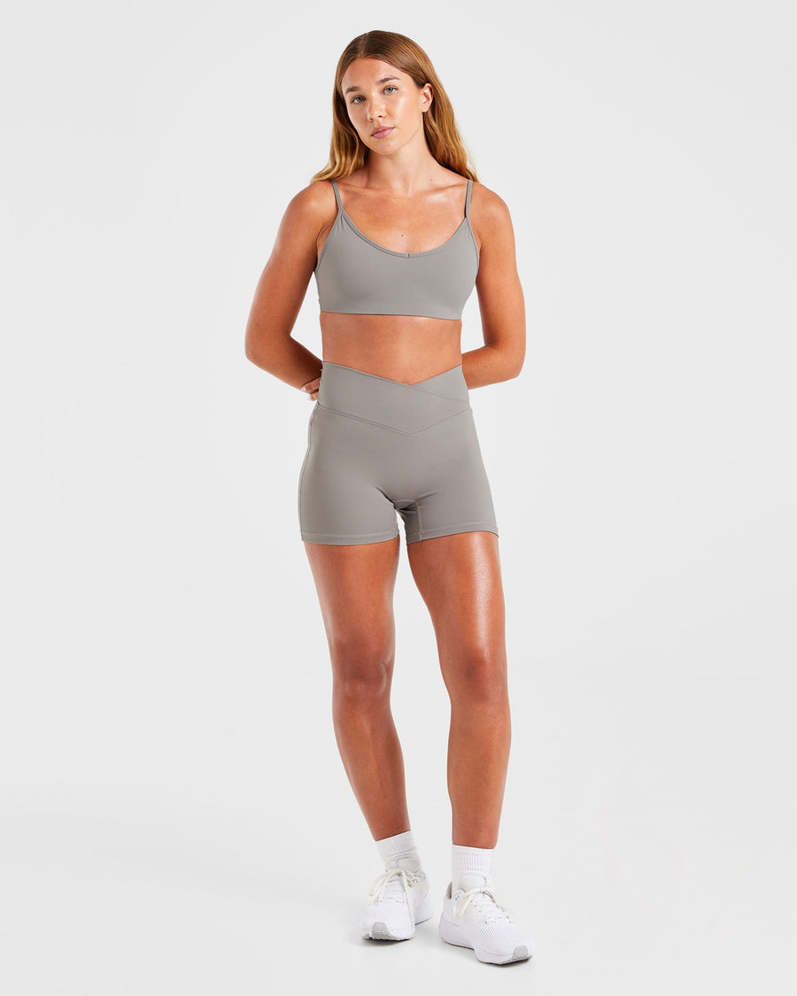 Sculpt Wrap Shorts - Smoke Gris