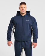 Wesley Vissers x Oversized Zip Up Hoodie - Navy