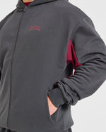 Wesley Vissers x Oversized Zip Up Hoodie - Charcoal