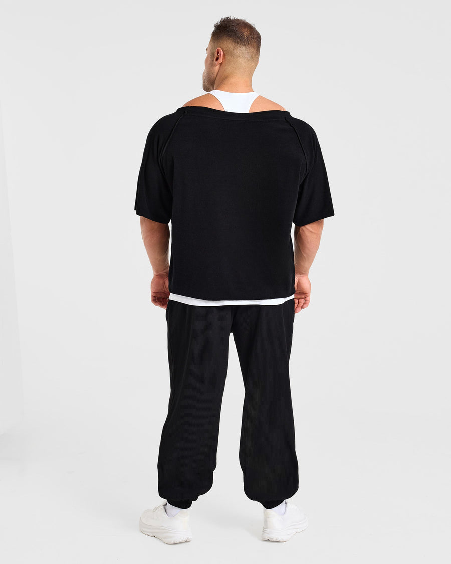 Wesley Vissers x Old School Wide Neck T Shirt - Noir