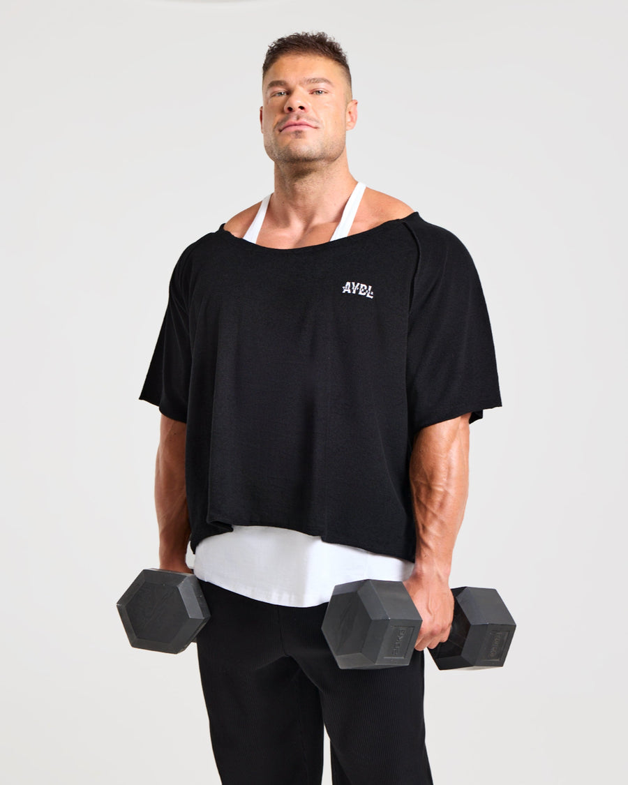 Wesley Vissers x Old School Wide Neck T Shirt - Noir