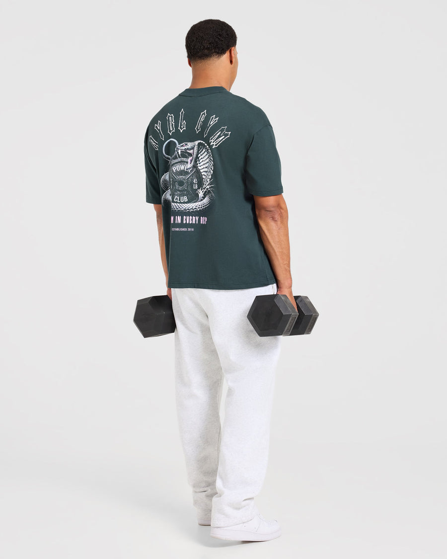 Venom In Every Rep Oversized T Shirt - Dark Teal