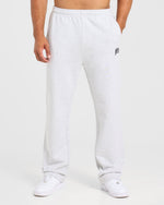 Heavy Lifting Gothic Oversized Straight Leg Joggers - Gris Marl