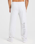 Heavy Lifting Gothic Oversized Straight Leg Joggers - Gris Marl
