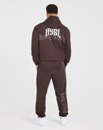 Heavy Lifting Gothic Oversized Joggers - Marron/Crème