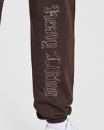 Heavy Lifting Gothic Oversized Joggers - Marron/Crème
