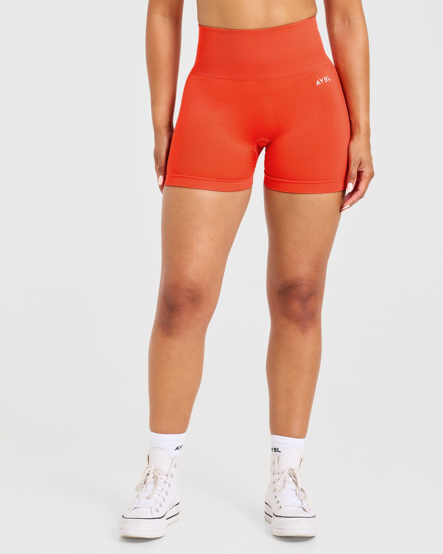 Empower Seamless Shorts - Hot Orange