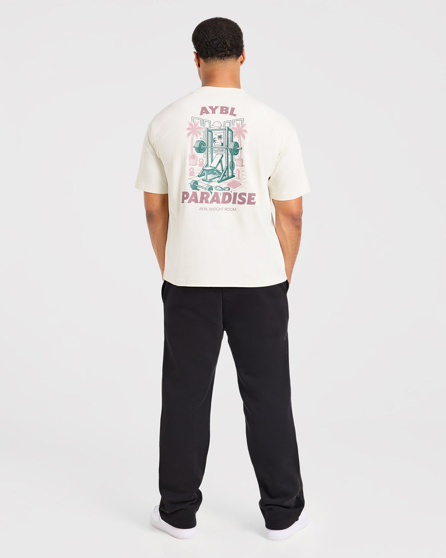 Iron Paradise Oversized T Shirt - Off Blanc