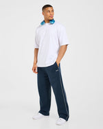 Restore Oversized Straight Leg Joggers - Navy Blue