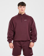 Restore Oversized 1/4 Zip Pullover - Dusty Plum