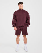 Restore Oversized 1/4 Zip Pullover - Dusty Plum