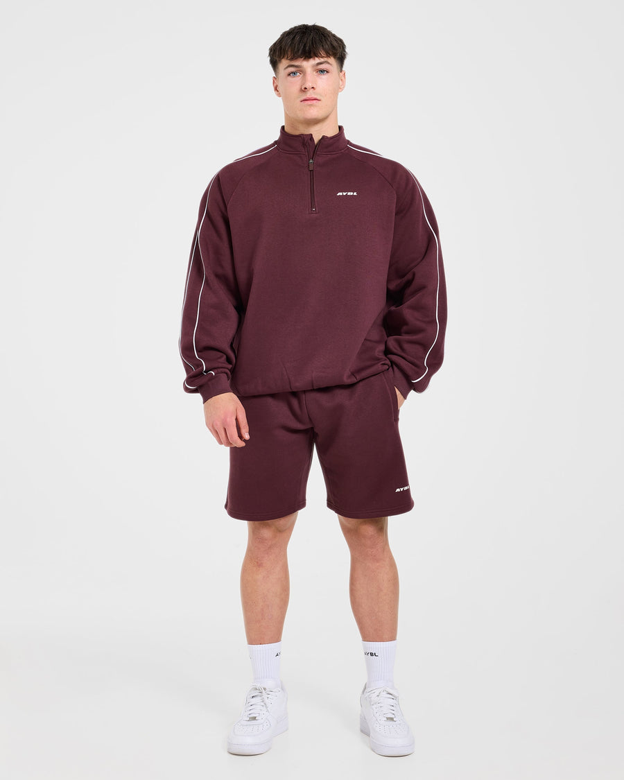 Restore Oversized 1/4 Zip Pullover - Dusty Plum