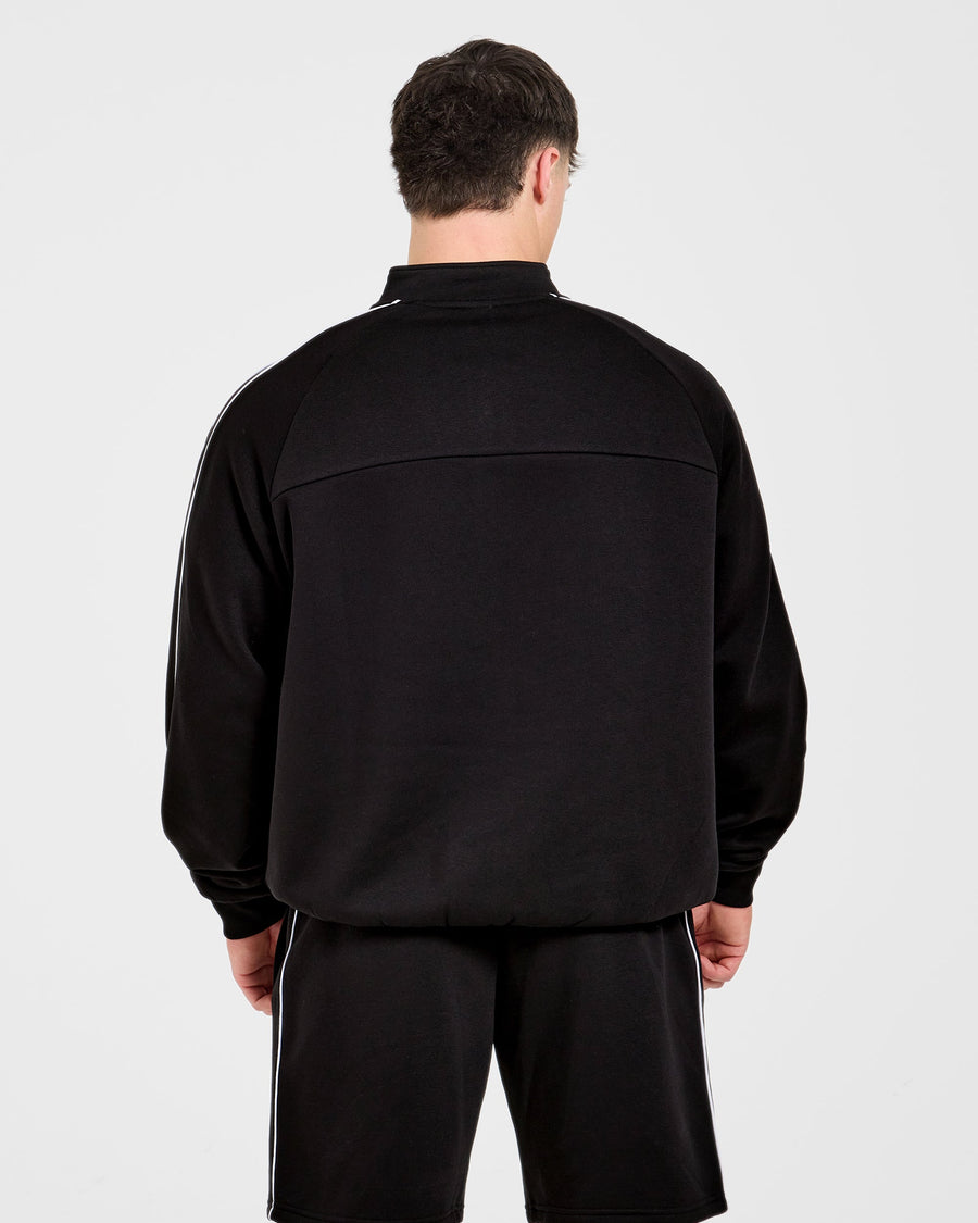 Restore Oversized 1/4 Zip Pullover - Black