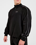 Restore Oversized 1/4 Zip Pullover - Black