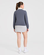 Signature Long Sleeve Polo - Steel Bleu