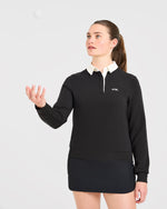 Signature Long Sleeve Polo - Noir