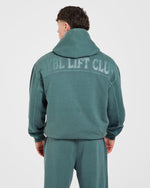 Lift Club Distressed Hoodie - Washed Teal