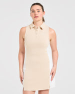 Signature Collar Dress - Sand