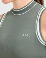 Classic Knitted High Neck Vest - Hillside Vert