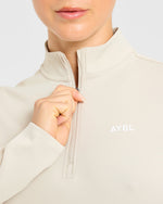 Classic 1/4 Zip Pullover - Sand