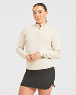 Classic 1/4 Zip Pullover - Sand