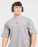 Cam Kissel x Persist Oversized T Shirt - Mid Gris Marl