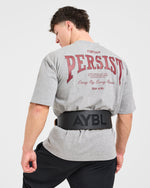 Cam Kissel x Persist Oversized T Shirt - Mid Gris Marl