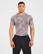 Camo Seamless T Shirt - Woodland Taupe