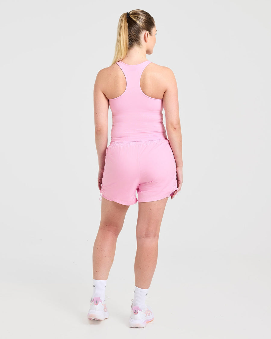 Run Ruched Tank - Spring Rose