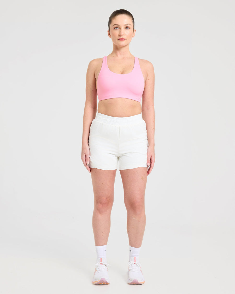 Run Ruched Shorts - Blanc
