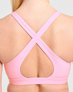 Run Cross Back Sports Bra - Spring Rose