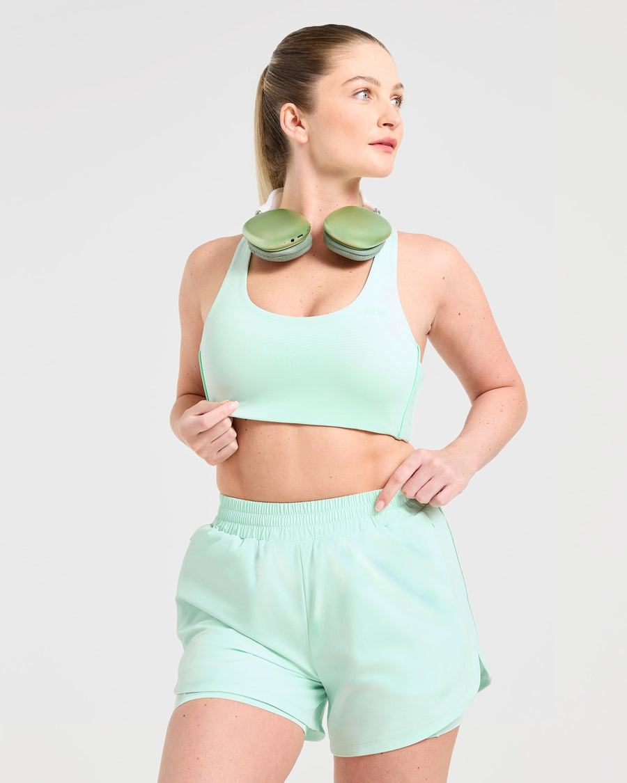 Run 2 in 1 Shorts - Cool Mint