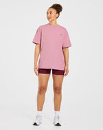 AYBL Strength Club Oversized T Shirt - Dusty Rose