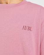 AYBL Strength Club Oversized T Shirt - Dusty Rose