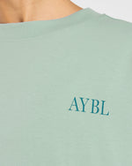 AYBL Strength Club Oversized T Shirt - Dark Sage