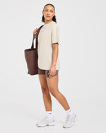 Sports Collective Oversized T Shirt - Beige