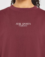 Sports Collective Oversized T Shirt - Rouge Wine