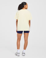 Varsity 2.0 Oversized T Shirt - Butter Jaune