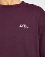 Lift Graphic Oversized T Shirt - Plum