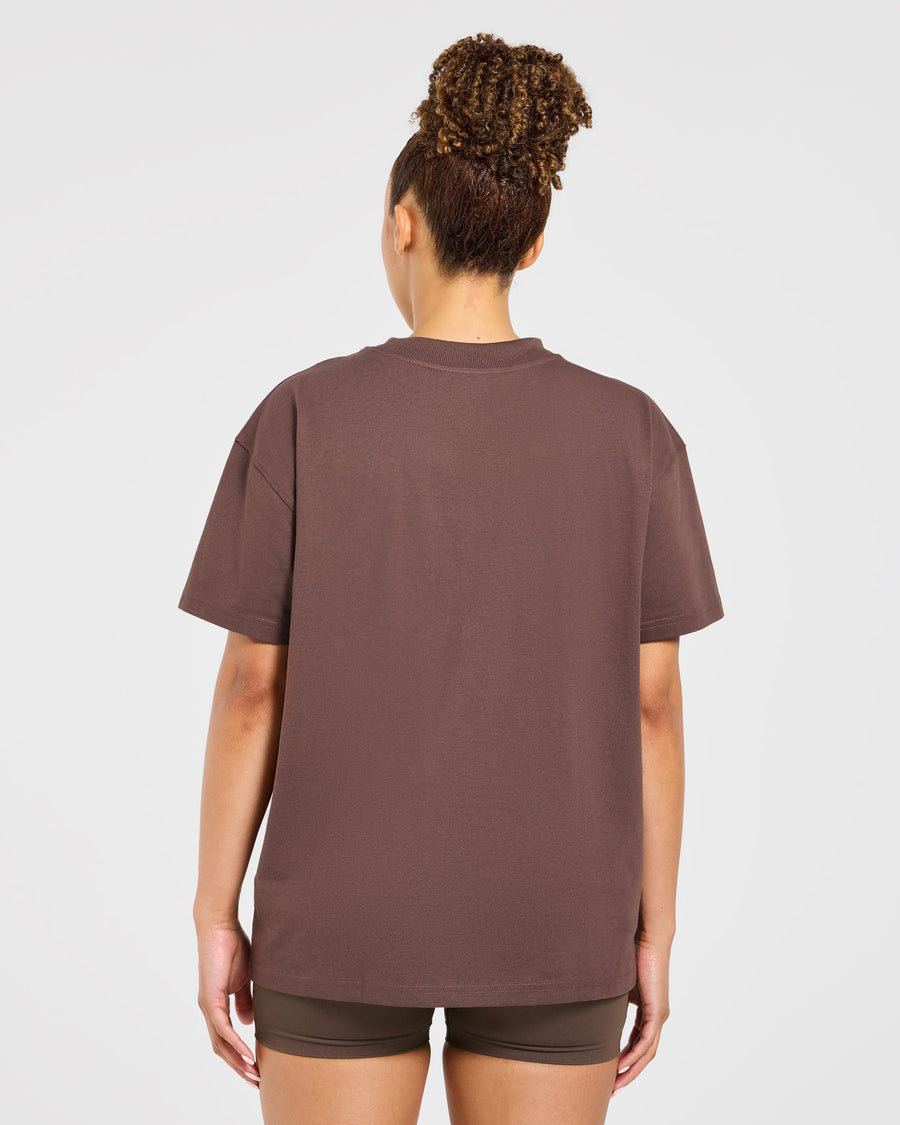 Varsity 2.0 Oversized T Shirt - Marron