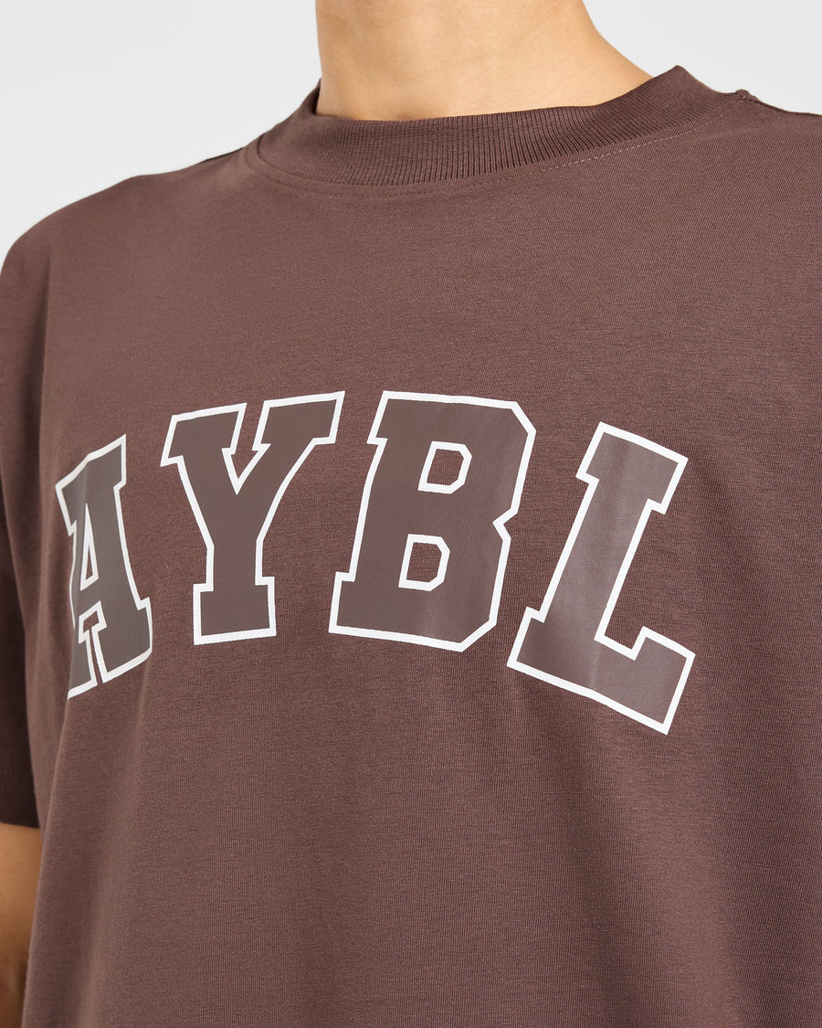 Varsity 2.0 Oversized T Shirt - Marron