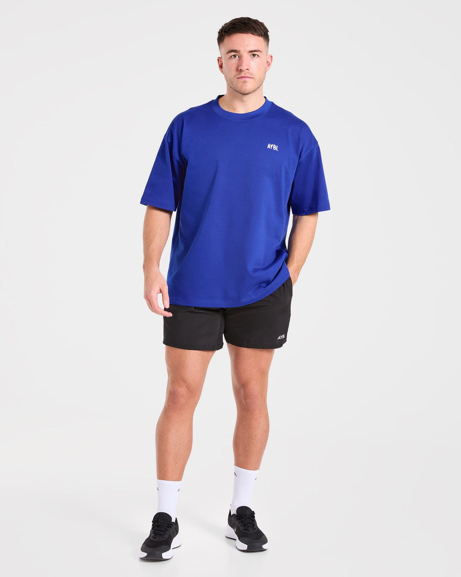 Gym Chalk Oversized T Shirt - Cobalt Bleu