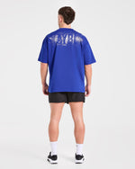 Gym Chalk Oversized T Shirt - Cobalt Bleu