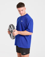 Gym Chalk Oversized T Shirt - Cobalt Bleu