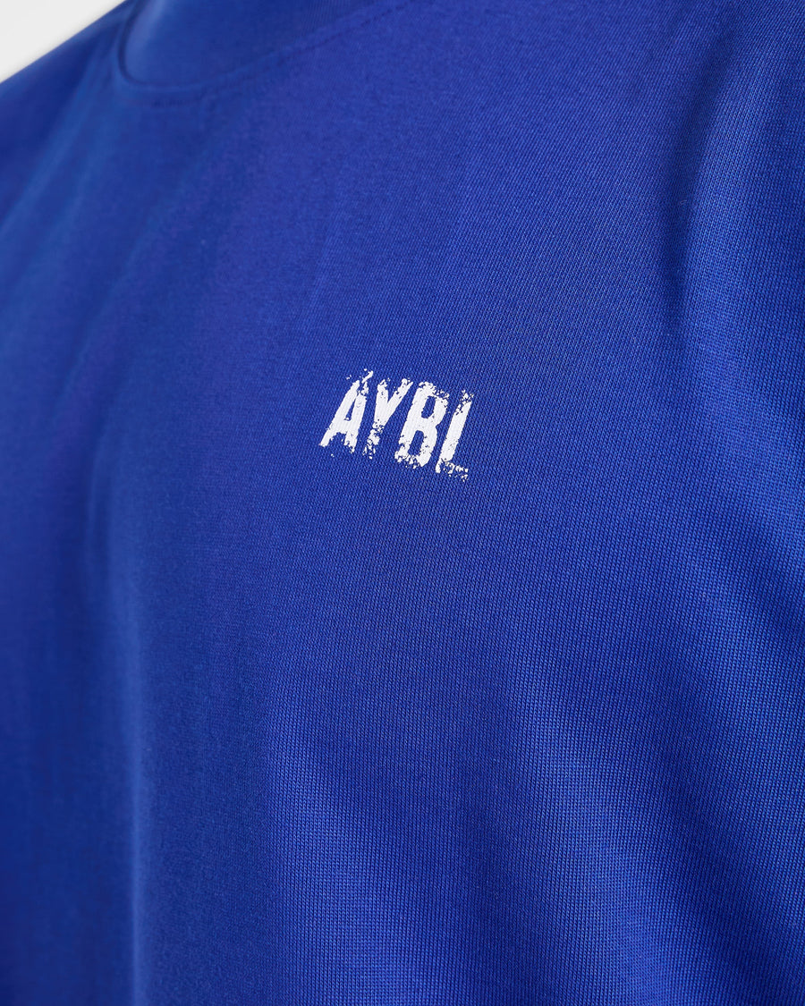 Gym Chalk Oversized T Shirt - Cobalt Bleu