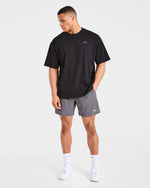 Training Dept. Illustration Oversized T Shirt - Noir