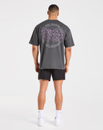 Training Dept. Illustration Oversized T Shirt - Charcoal