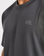 Training Dept. Illustration Oversized T Shirt - Charcoal
