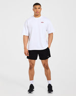 AYBL Sportswear 18 Oversized T Shirt - Blanc/Rouge