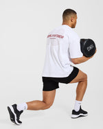 AYBL Sportswear 18 Oversized T Shirt - Blanc/Rouge